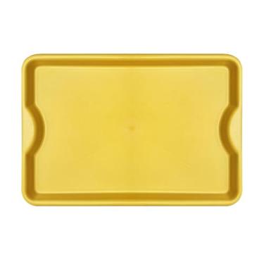 Imagem de Bandeja Plastica Self service grande 48x33cm buffet restaurante fast food lanches em Polipropileno(Amarelo)