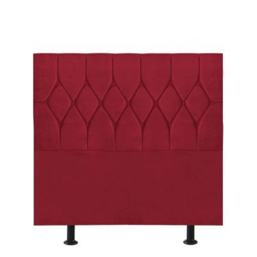 Imagem de Cabeceira Estofada Cama Box Solteiro 90cm Istambul Suede Vermelho- Mabe Magazine