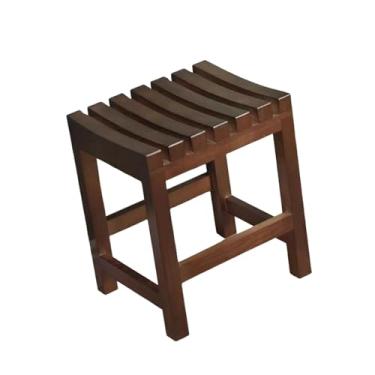 Imagem de MotiveTech Banco para Sauna, Banquinho para Banheiro, Banquinho de Canto, Banquinho para Depilação Pernas No Chuveiro, Acessórios para Banheira E Banheiro, Castanho escuro