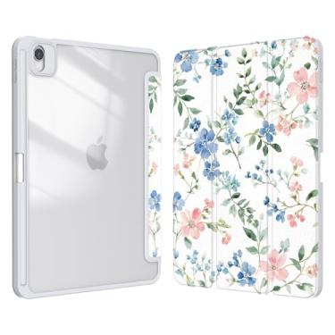 Imagem de Xkladz Capa para iPad Air 11 polegadas M3 (2025) / M2 (2024), iPad Air 5ª/4ª geração (2022/2020) 10,9 polegadas, capa com suporte para lápis, capa traseira transparente design fofo para mulheres e