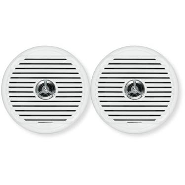 Imagem de Jensen MSX65R Par de alto-falantes coaxiais de 16,5 cm Marine de alto desempenho, à prova d'água, potência máxima de 75 watts, resposta de frequência de 65 Hz - 20 kHz, impedância de 4 Ohms, tamanho de bobina de voz de 2,5 cm, montagem alinhada