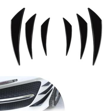 Imagem de Dogary Kit de 6 peças de spoiler para automóveis, divisor de lábio de para-choque dianteiro, acessórios de decoração de lâmina de spoiler externo anticolisão de modificação, adequado para a maioria