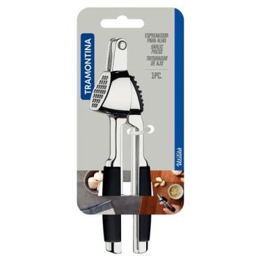 Imagem de Espremedor de Alho Tramontina Zamak Cromado com Cabo ABS Preto