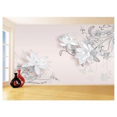 Imagem de Papel De Parede 3D Floral Textura Sala Flores 3,5M Xfl298 - Você Decor