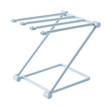 Imagem de Suporte de toalha de limpeza com economia de espaço, 4 braços, rack de secagem dobrável para cozinha, rack de armazenamento de pano de prato de corrosão para copos, garrafas de leite, material PP