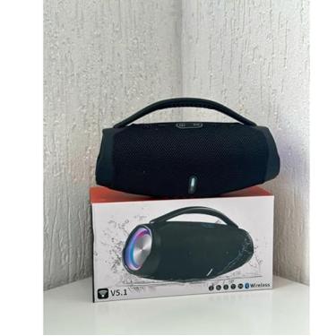 Imagem de Caixa de Som Portátil Bluetooth Boombox, 35cm, Bateria 4-10 Horas, Frequência 70Hz-20kHz