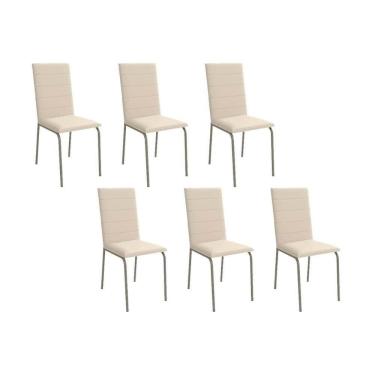 Imagem de Kit 6 Cadeiras Sala Jantar Amsterdã C091 6 Un Niquel Nude 16