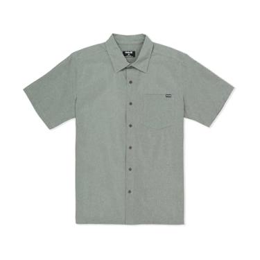 Imagem de Hurley Camiseta masculina Phantom Flow de manga curta, ótima branca/cinza, M