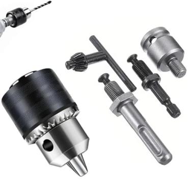 Imagem de Kit 5 Peças Mandril com Adaptador para Furadeira Chave 1.5-13mm Rosca 1/2