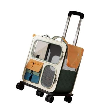 Imagem de Ｂｅｓｇａ Transportadora para gatos com rodas, carrinho dobrável, bolsa respirável, transportadora para animais de estimação, para gatos grandes, filhotes,
