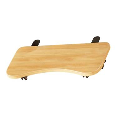 Imagem de BaotyJie Bandeja de extensão de mesa, apoio de braço de mesa para escritório e casa, suporte de pulso multifuncional e para mesa, prateleira com, Grampo de Madeira 2, 52cmx24cm