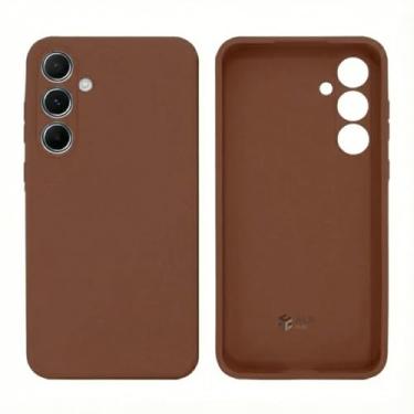 Imagem de Capa Case Compatível com Linha Galaxy A55 – Case Aveludada 3 Camadas Anti Impacto (Marrom)