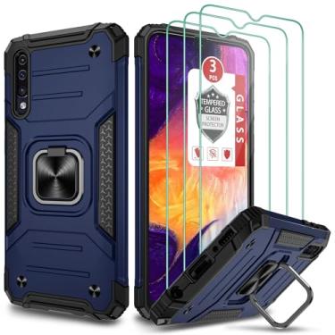 Imagem de Capa para Galaxy S5, capa para Galaxy S5 com película protetora de tela de vidro temperado, proteção à prova de choque, camada dupla, híbrida, TPU (poliuretano termoplástico), capa robusta para Samsung Galaxy S5 - Turquesa e cinza
