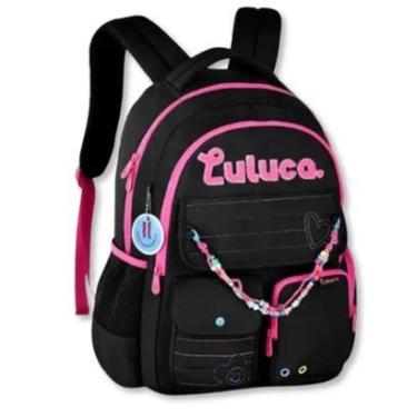 Imagem de Mochila Adolescente Luluca Bolsa Escolar Colorida Miçangas-Feminino