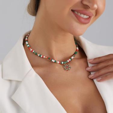 Imagem de Colares femininos para mulheres, colar de Natal, joias, presentes, moderno, versátil, criativo, estilo, feminino, joias modernas, presentes de Natal, presentes de amizade para mulheres, dia dos