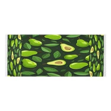 Imagem de Wassud Abacates verdes (2) capas de lavadora e secadora, protetor de lavadora com sacos de armazenamento, capa de geladeira à prova de poeira com bolsos para lavanderia doméstica, cozinha, 120 x 55 cm