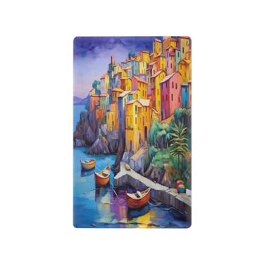 Imagem de Wassud Placa de cobertura de interruptor de luz pitoresca de vila, 1 capa de tomada em branco placa de parede decorativa decoração de casa sala de estar quarto