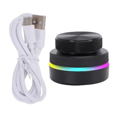 Imagem de WALFRONT Controlador de Botão Personalizado 2.4G BT Conexão USB C Botão de Controle Duplo Com Controlador de Volume de Giro de Página de Luz RGB