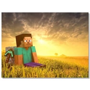 Imagem de Hilycen Pôster Minecraft para fãs crianças presentes - Game Minecraft Posters impressão em tela imagem para quarto de meninos adolescentes meninas quarto decoração de parede