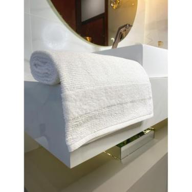 Imagem de Toalha de Banho Banhão Gigante Algodão Premium Super Luxo 530g Grande 72x150cm Alta Absorção (BRANCO)
