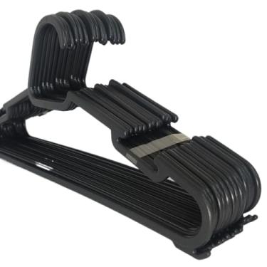 Imagem de Kit 100 Cabide preto para roupas Cabide adulto reforçado resistente (50)