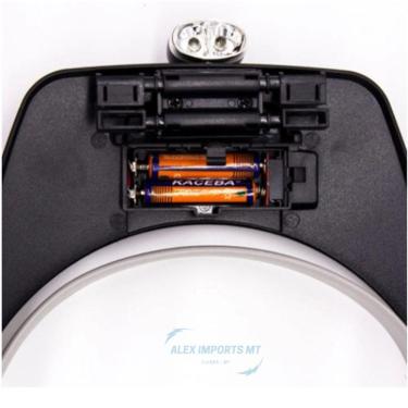 Imagem de Lupa Cabeça Com Luz Para Dentista Lupa Com Lentes Acrílico