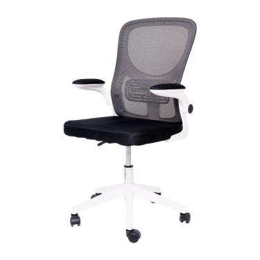 Imagem de Cadeira Escritório Basic Diretor Tela Mesh Branca Giratória Altura Ajustável - Waw Design