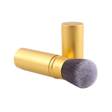 Imagem de Pincel de maquiagem Foundation Flat Top Kabuki Face Blush (dourado)