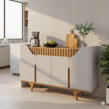 Imagem de Aparador Tâmisa com 4 Portas e Nichos Internos Soft Close