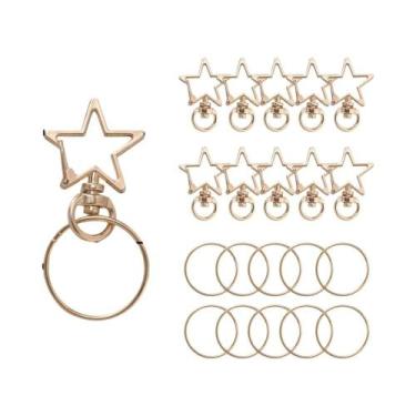 Imagem de Ganchos Giratórios Em Forma De Estrela 20pcs, Clipe De Chaveiro, Fecho