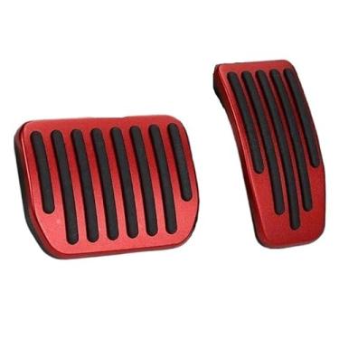 Imagem de EFDNK-HB Capas de pedal de freio de acelerador de carro universal antiderrapante pedais para acessórios automotivos protetores de pedal de veículo (cor vermelha)