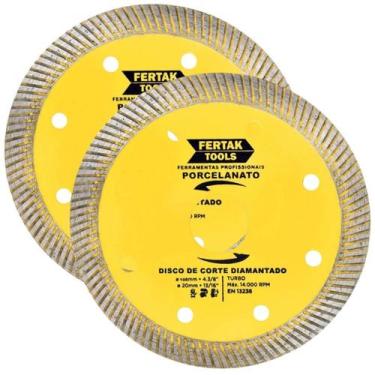 Imagem de Disco De Corte Para Porcelanato 110X20Mm Kit 02 Un - Fertak