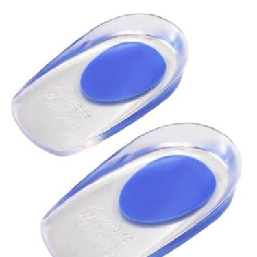 Imagem de Conjunto 2 Palmilha Silicone Gel Ortopédica Esporão Calcanheira Calcanhar Transparente Confortável Relaxante (KIT 2 PARES (4 UNIDADES))