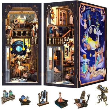 Imagem de FSOLIS DIY Book Nook Kit, 3D Wooden Puzzle Bookends Book Nook Shelf Insert Home & Book Decor with Dust Proof Book Nooks Dollhouse Kit Booknook Model Kit Book Nook Kits for Adults (RK02)…