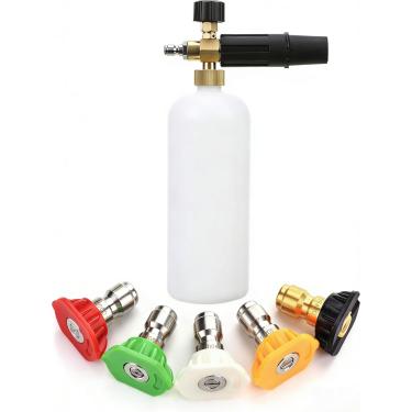 Imagem de Canhão de espuma com conector rápido de 1/4 polegada, 1 litro, 5 pontas de bocal de lavagem de pressão