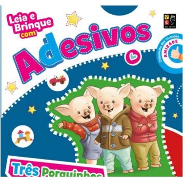 Imagem de Leia e Brinque com Adesivos - Três Porquinhos - PÉ DA LETRA - PE DA LE