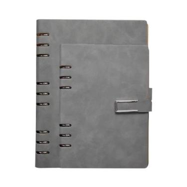 Imagem de Caderno De Couro Macio A5/B5 Com Clip Metálico Removível, 100 Folhas P