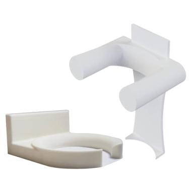 Imagem de Kit Suporte para Escova Secadora + Secador de Cabelo Universal - Organização para seu banheiro (Preto com Parafuso)