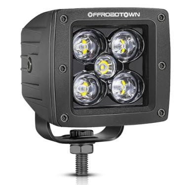 Imagem de OFFROADTOWN Cubo de LED, 1 unidade de 7,6 cm 50 W CREE LED Pods Spot Offroad Luzes de condução 3x3 LED Cubo Luz de neblina para caminhão, caminhonete, motocicleta, UTV, ATV, SUV, barco, carro 4 x 4