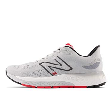 Imagem de New Balance Fresh Foam X 880 V12 Tênis de corrida masculino, Alumínio claro/vermelho verdadeiro, 9.5 Wide
