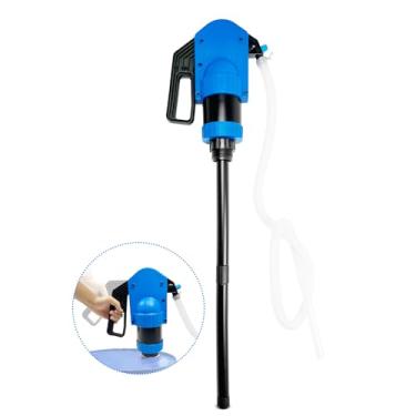 Imagem de TONGTONGFA Bomba de tambor de ação de alavanca, bomba de barril manual para água/gasolina/líquidos de baixa concentração/produtos químicos agrícolas, a bomba de sifão de 55 galões inclui mangueira