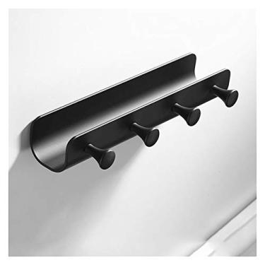 Imagem de Cabide montado na parede ganchos de roupas ganchos para chaves cabide gancho para casaco prateleiras de montagem na parede aço toalha de mão suporte de casaco ganchos para pendurar banheiro cozinha