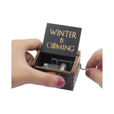 Imagem de Caixa De Música Vintage De Madeira Com Manivela, Presente DIY Para Nam