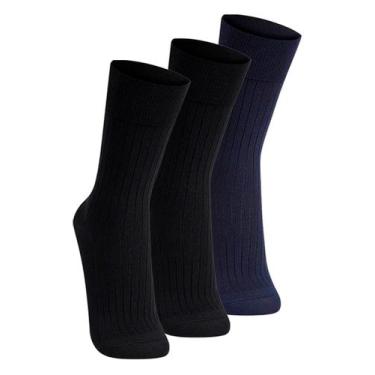 Imagem de Kit com 3 Pares de Meias Social Lupo 1795-004 Colorido, Preto