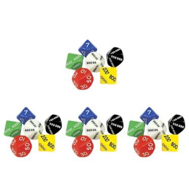 Imagem de TEHAUX Conjunto de dados multifacetados com 24 peças, grandes dados portáteis para jogos de festa, cores sortidas, 0,86 x 0,86 x 8,14 polegadas, plástico, mini dados para jogos de tabuleiro e adereços