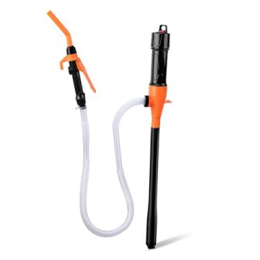 Imagem de Bomba de transferência operada por bateria para gasolina querosene diesel água não potável e com bico controle fluxo