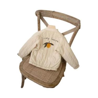 Imagem de Jaqueta De Algodão Acolchoada Para Meninas, Casaco Quente Para Criança