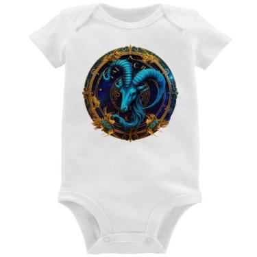 Imagem de Body Bebê Capricórnio Sígno - Foca na Moda, Branco, GG