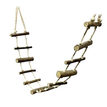 Imagem de LOVIVER Hamster de animais de estimação, escalada, escada de brinquedo, pássaros, ponte suspensa, rato