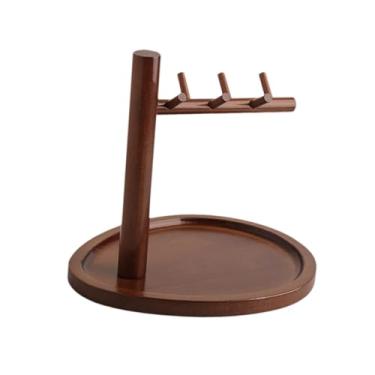 Imagem de IEUDNS Porta-chaves de madeira para mesa de entrada, organizador de joias, suporte prático e compacto para chaves e joias, ideal para sala de estar, Style a